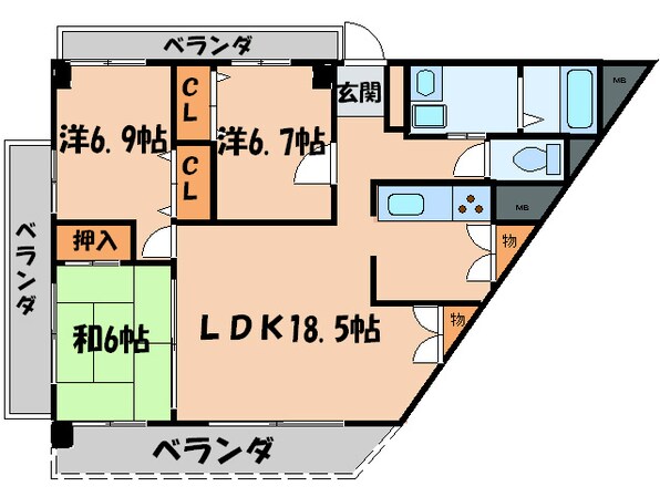 ファヴォ－ル白壁の物件間取画像